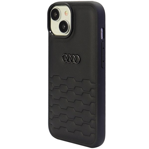 Audi GT Synthetic Leather iPhone 15 Plus 6.7" czarny/black hardcase